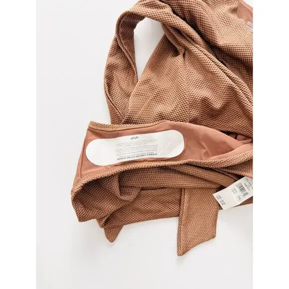 aerie brown wrap one piece swimsuit  - size small - Picture 4 of 4